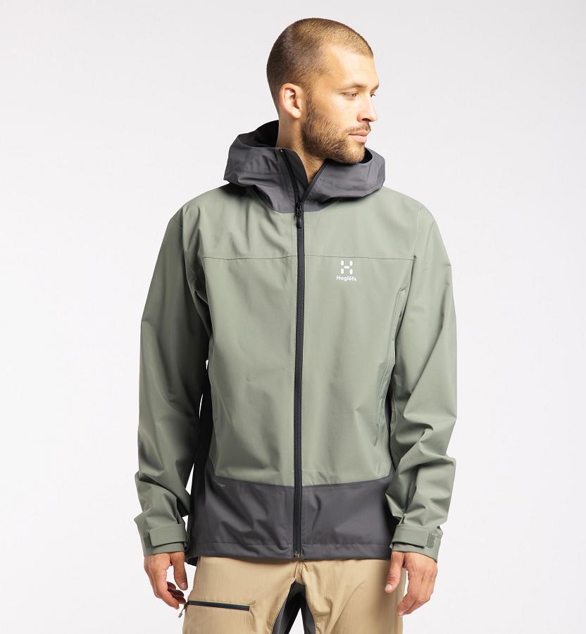 Haglöfs Mens Spate Waterproof Jacket Black New Zealand 84637GKNR